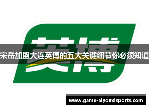 宋岳加盟大连英博的五大关键细节你必须知道