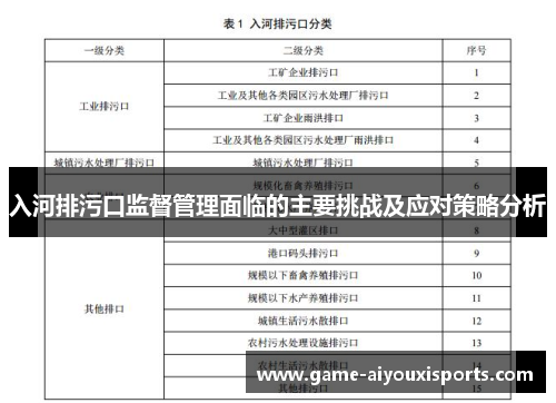 入河排污口监督管理面临的主要挑战及应对策略分析